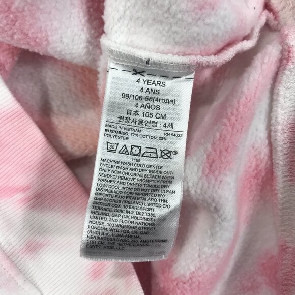 Baby Gap Sweater Dress Girl's 4 Toddler Pink Tie Dye Pullover Crew Long Sleeve - Picture 4 of 11